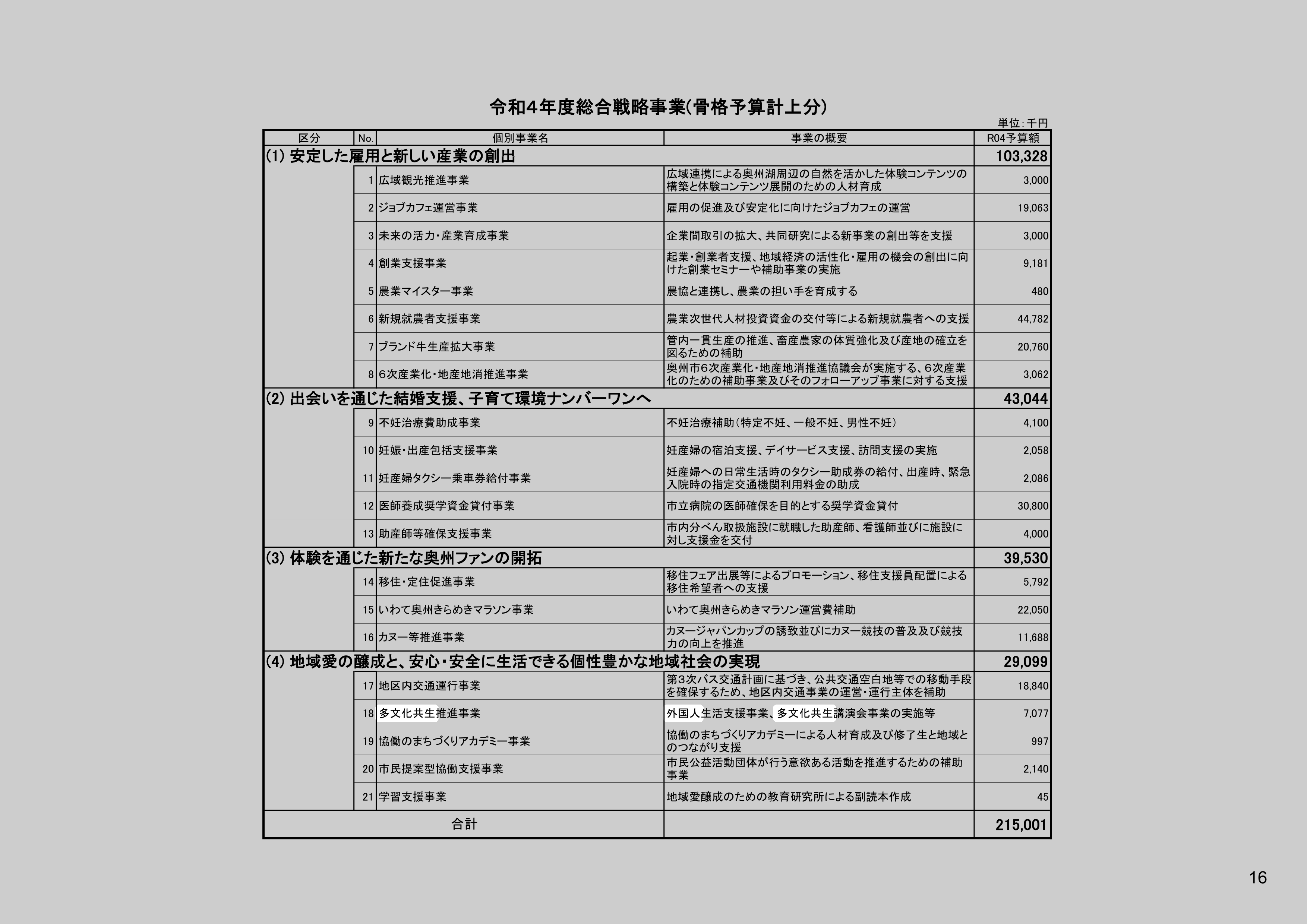 多文化共生推進事業のスクリーンショット